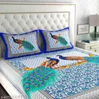 Cotton Queen Bedsheet with 2 Pillow Cover 