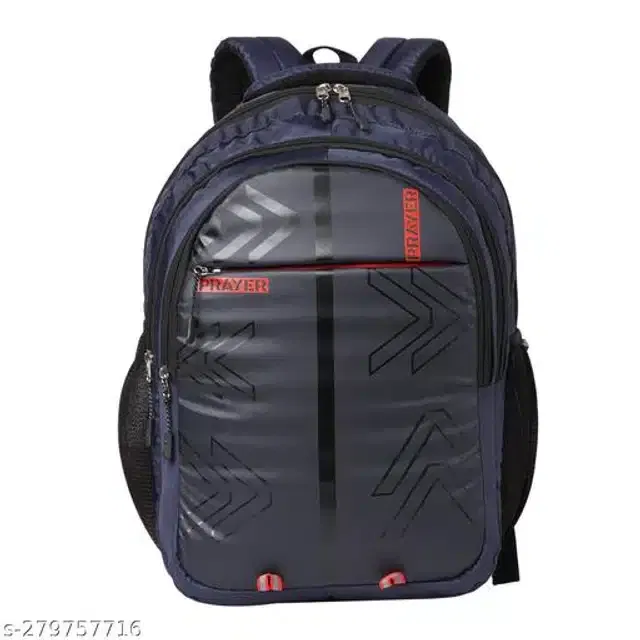 Polyester Backpack for Men (Navy Blue)