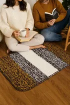 Status Stripe Anti Skid Bathmat 30x45cm Brown