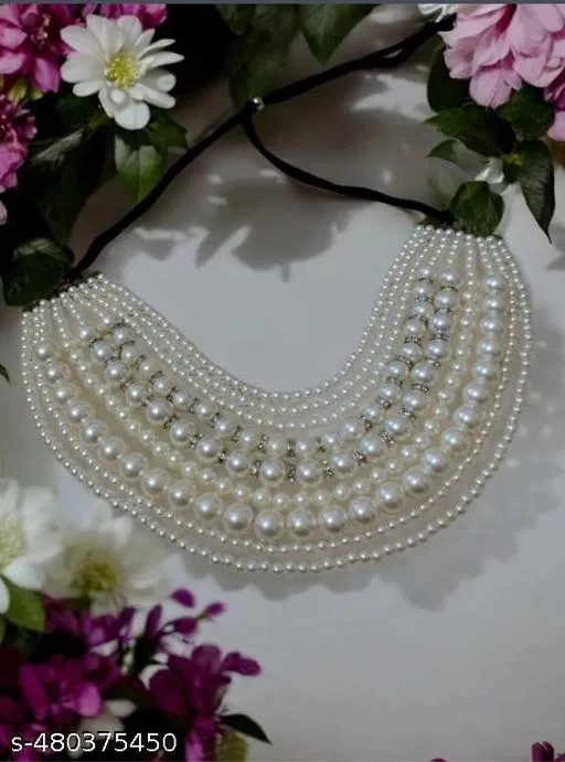 Fashionable Bollywood style the real Pearl Cascade Necklace