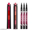 Combo of Mini 5-in-1 Lipsticks with 3 Pcs Eyeliner 