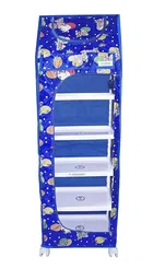 Baby 6 Shelve Unbreakable Material PVC Collapsible Wardrobe 