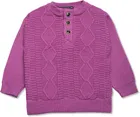 Woolen Self Design Clothing Set for Boys, Purple 