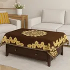 Furnishing Hut Damask Floral Cotton Maroon Center Table Cover 36x54in