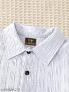 Self Design Cotton Blend Long Sleeves Polo for Boys 