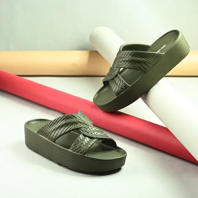 Slippers for Women (Green, 7)