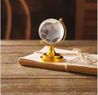 Feng Shui Crystal Globe with Golden Stand for Positive Energy, Success,Good Luck and Prosperity 