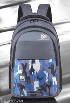Polyester Backpack for Men & Women, Grey