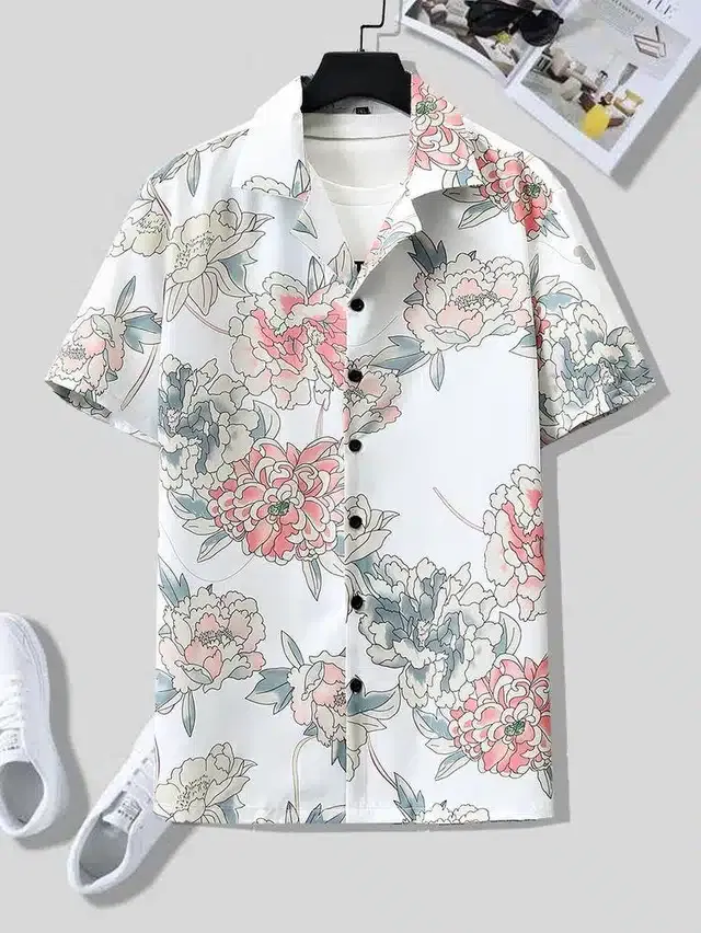 Printed Shirt for Men (Multicolor, XL)