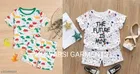 Art Silk Half Sleeves T-Shirt with Pant Clothing Set for Kids 