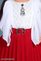 Colorblocked Chiffon Fit and Flare Dress for Girls 