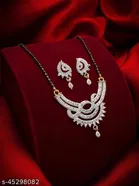 Alloy Mangalsutra with Earrings for Women 
