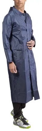 Solid Overcoat with Hoods and Side Pocket Raincoat for Men 