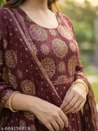 Solid A-line Kurta Set for Women 