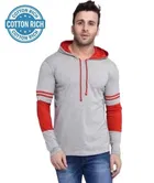 Hooded Striped T-Shirt for Men 