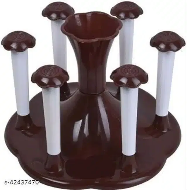 Glass and Spoon Holder for Kitchen (Brown)