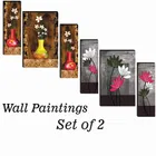 MDF 2 Pcs Designer Wall Painting for Home & Office 