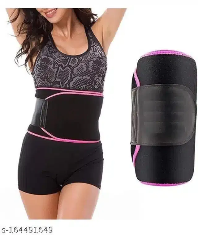 Sweat Slim Belt (Black & Pink)
