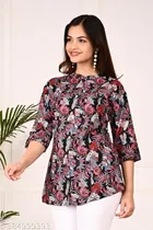 Rayon Three Quarter Sleeves Top for Women 