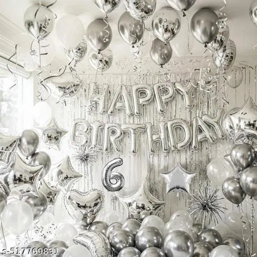 52 Pcs 6th Birthday Decoration kit, Multicolour, Set of 1