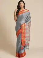 शारदा क्रिएशन कॉटन एम्बेलिशड साड़ी 
