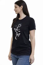 Cotton Blend Printed T-shirt for Men, Black 