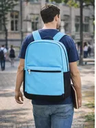 Lightweight Sky Blue School Backpack for Boys & Girls