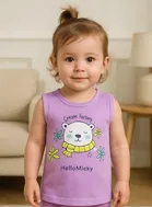 Printed Cotton Blend Dress for Girls 