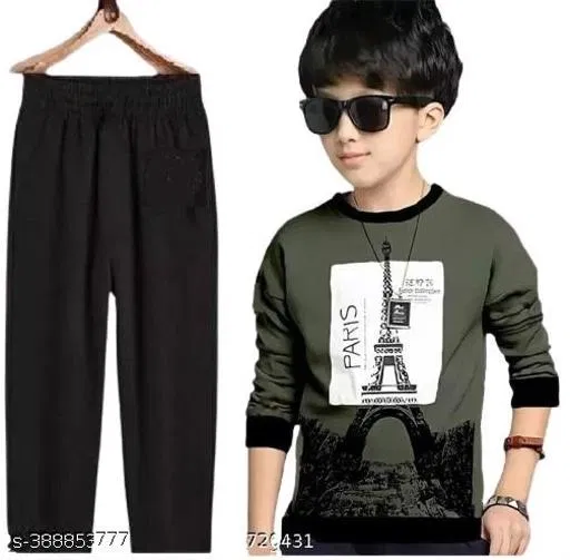 Cotton Clothing Set for Boys, Multicolour (6-7 Years)