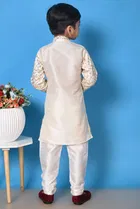 Cotton Blend Embellished Kurta with Pyjama for Boys 
