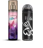 Layer'r Wottagirl Amber Kiss (60 ml) with Eva Wild Perfume Body Spray (40 ml) (Pack of 2)