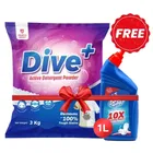 Dive+ Active Detergent Powder 3 kg + Captain Shine Disinfectant Toilet Cleaner 1 L