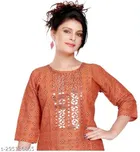 Cotton Blend Printed Kurti for Women 