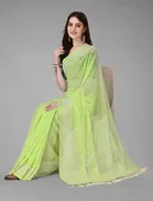 Georgette Foil Printed Saree for Women 
