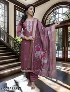 Georgette Embroidered Kurta Set for Women 