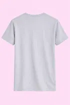 Chest Print Polyester T-Shirts for Mens ,Grey 