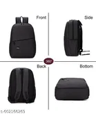 Fabric Backpack Bag, Black