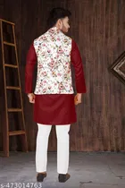 Cotton Button Kurta Set for Men 