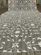 Ethnic Motif Aari Work Embroidered Net Dupatta for Women 