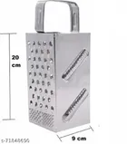 Stainless Steel Vegetable Grater cum Slicer (Silver)