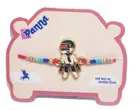 Alloy Rakhi with Greeting Card & Roli Chawal 