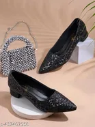 Solid Pointed Toe Heel Sandals for Women 
