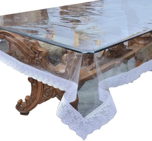 PVC Printed 4 Seater Table Cover (Multicolor, 40x60 Inches)