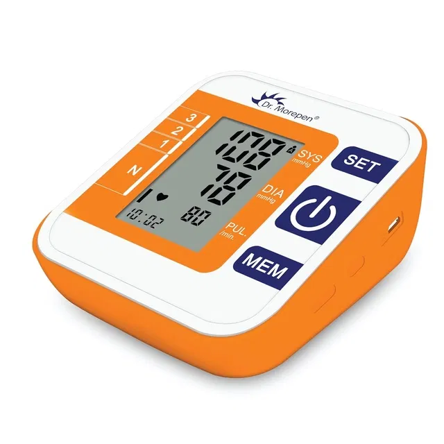 Dr. Morepen BP 14 Fully Automatic Digital Blood Pressure Monitor with USB Compatibility (White, Orange)