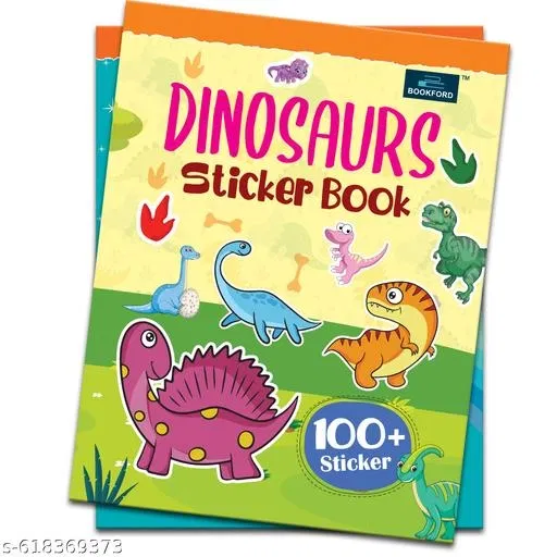 Dinosaurs Sticker Book for Kids – Fun Activity Sticker Book with 100+ Reusable Dinosaur Stickers for Learning, Creativity, Brain Development, Early Years Education, Birthday Gift, Homeschooling & Preschool Activity Fun