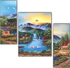MDF 3 Pcs Designer Wall Painting for Home & Office 