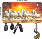 KC Art Wallfly 7 Horse Vastu 6 Hooks Wooden Key Holder, Pack of 1