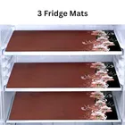 PVC Printed Fridge Top Cover with 3 Pcs Shelf Mats & Handle Cover 