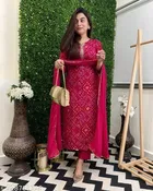 Bandhani Printed Rayon Kurta Set for Women 
