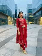 Printed A-line Kurta Set for Women 